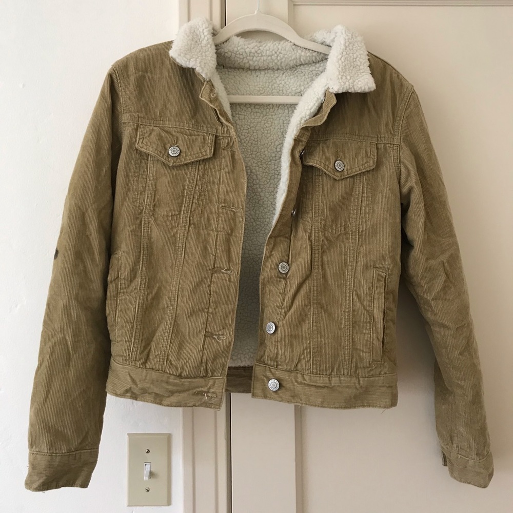 Brandy Melville Corduroy Sherpa Jacket